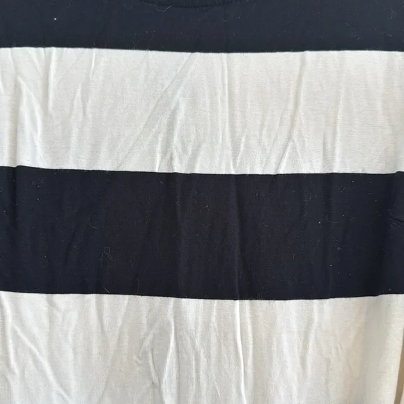 Loft - Tee Shirt Fit and Flare Dress - Black and White - 6P - Picture 6 of 6